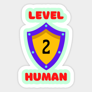 Funny Gaming - Level 2 Human Sticker